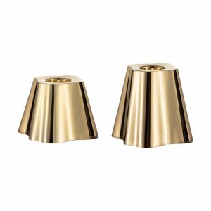 Aalto Candle Sticks 50 + 65 Mm Set Of 2 | Home Accessories Candle Holders Candle Holders brass