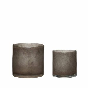 Akin Candle Holder 2-Pack | Home Accessories Tea Light Holders, Lanterns & Candle Dishes Candle Holders Brown