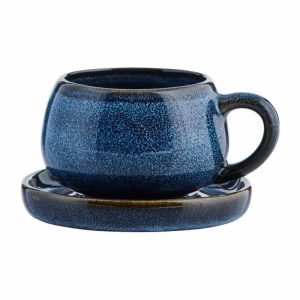 Amera Espresso Cup And Saucer 8 Cl | Tableware Glögg & Mulled Wine Mugs Cups & Mugs blue