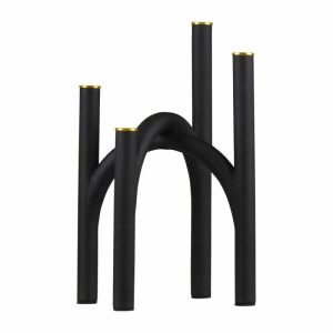 Angui Candle Stick 34 Cm | Home Accessories Candle Holders Candle Holders black-gold