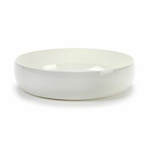 Base Serving Bowl With Low Rim White | Tableware Serving Bowls Bowls & Serving Dishes Salad Bowls