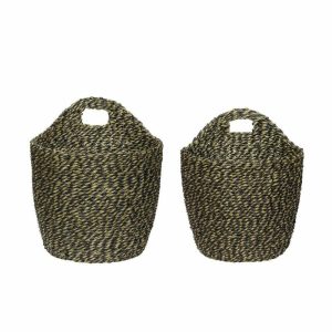 Basket Paper Rope 2-Pack | Home Accessories Storage Baskets Home Accessories Green-black