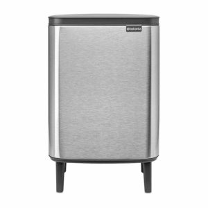 Bo Waste Bin High 12 L | Home Accessories Pedal Bins Bathroom Accessories Brushed steel - matte