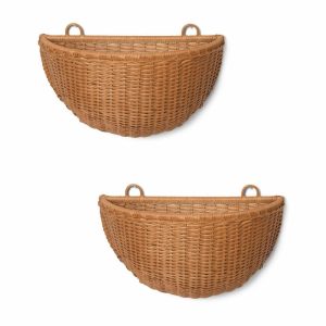 Braided Wall Basket 2-Pack | Home Accessories Storage Baskets Home Accessories Home Accessories