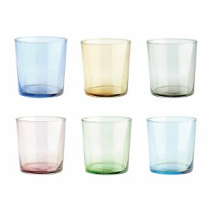 Café Drinking Glass Multi | Tableware Drinking Glasses & Tumblers Drinking Glasses & Tumblers Drinking Glasses & Tumblers