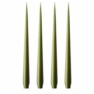 Candle 32 Cm 4-Pack Olive Glow | Home Accessories Candles Candle Holders Candles