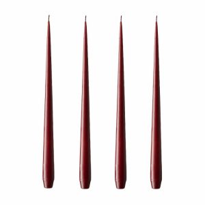 Candle 4-Pack Wine Red | Home Accessories Candles Candle Holders Candles