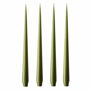 Candle 42 Cm 4-Pack Olive Glow | Home Accessories Candles Candle Holders Candles