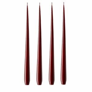 Candle 42 Cm 4-Pack Wine Red | Home Accessories Candles Candle Holders Candles