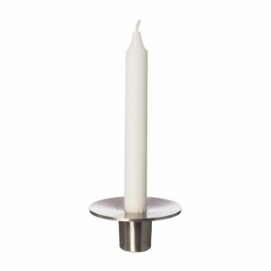 Candle Holder Brushed Aluminum Ø9.2 Cm | Home Accessories Candle Holders Candle Holders Candle Holders