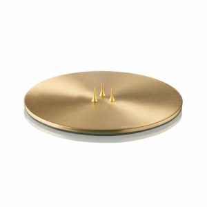 Candle Plate Ø12 Cm Matte | Home Accessories Tea Light Holders, Lanterns & Candle Dishes Candle Holders Gold