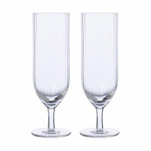 Champagne Glass Ribbed 2-Pack | Tableware Champagne Glasses Champagne Glasses Champagne Glasses