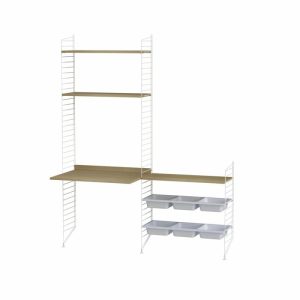 Children’S Room Oak & White – Combination E | Home Accessories Storage For The Kids Room Home Accessories Home Accessories