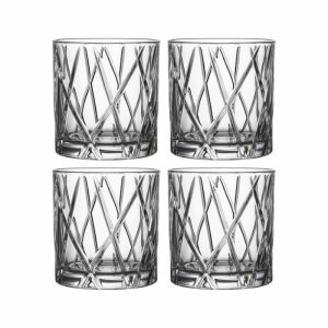 City Double Old Fashioned Glas 4-Pack | Tableware Whiskey & Cognac Glasses Glasses Long Drink & Highball Glasses