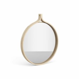 Comma Mirror Round Ø40 Cm | Home Accessories Wall Mirrors Home Accessories Ash lackered