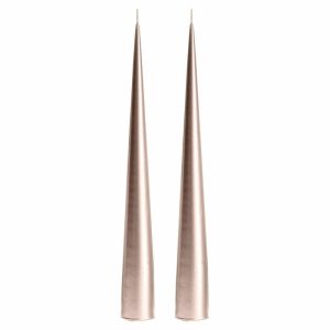 Cone Candles 34 Cm 2-Pack Metallic | Home Accessories Candles Candle Holders Candles