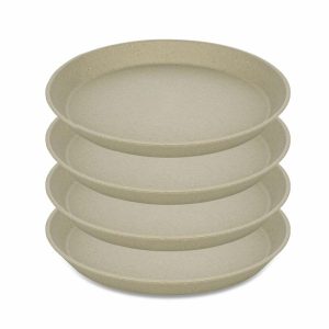 Connect Small Plate Ø20.5 Cm 4-Pack | Tableware Plastic Plates Plastic Plates Natural desert sand