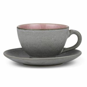 Cup With Saucer Grey | Tableware Coffee Cups Coffee Cups Coffee Cups