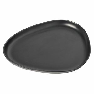 Curve Stoneware Serving Saucer 30X35 Cm | Tableware Serving Platters & Dishes Bowls & Serving Dishes black