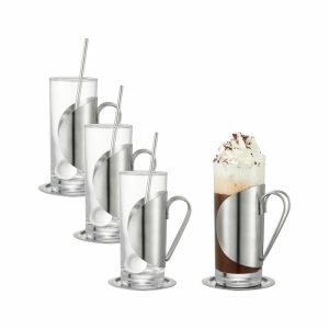 Darry Irish Coffee Set 12 Pieces | Tableware Long Drink & Highball Glasses Glasses Glass-stainless steel