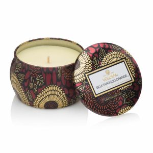 Decorative Tin Candle 25 Hours | Home Accessories Scented Candles & Diffusers Candle Holders Goji Tarocco Orange