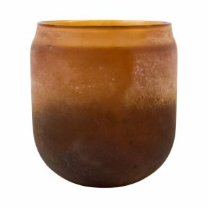 Dess Tea Light Holder Ø15,5 Cm | Home Accessories Tea Light Holders, Lanterns & Candle Dishes Candle Holders Brown