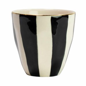 Doris Mug | Tableware Coffee Cups Coffee Cups black & white-gold