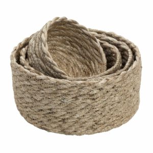 Elin Jute Basket Mini Twist 4-Pack | Home Accessories Storage Baskets Home Accessories Home Accessories