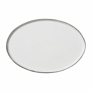 Esrum Saucer Oval 26.5X39 Cm | Tableware Serving Platters & Dishes Bowls & Serving Dishes Ivory-grey