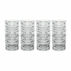 Ethno Long Drinking Glass43.4 Cl 4-Pack | Tableware Long Drink & Highball Glasses Glasses clear