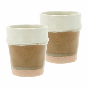 Evig Espresso Cup 10 Cl 2-Pack | Tableware Espresso Cups Cups & Mugs Brown-cream white