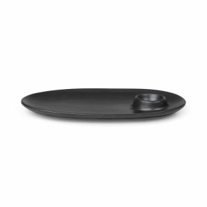 Flow Breakfast Plate 14X23.5 Cm | Tableware Dinner Plates Dinner Plates black