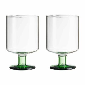 Generous Wine Glass 30 Cl 2-Pack | Tableware Wine Glasses Glasses Clear-green