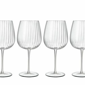 Gin & Tonic Glasses Burgundy Optica 4-Pack | Tableware Long Drink & Highball Glasses Cocktail & Martini Glasses Cocktail & Martini Glasses