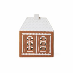 Gingerbread Candle Holder Medium 15 Cm | Home Accessories Tea Light Holders, Lanterns & Candle Dishes Candle Holders Brown