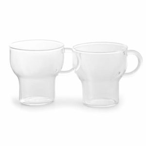 Glass Mug 15 Cl 2-Pack | Tableware Espresso Cups Cups & Mugs clear