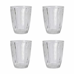 Groove Drinking Glass 20 Cl 4-Pack | Tableware Drinking Glasses & Tumblers Drinking Glasses & Tumblers clear