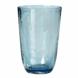 Hammered Drinking Glass 50 Cl | Tableware Drinking Glasses & Tumblers Drinking Glasses & Tumblers blue