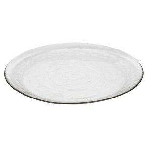 Hammered Glass Plate Ø 27 Cm | Tableware Dinner Plates Dinner Plates Dinner Plates