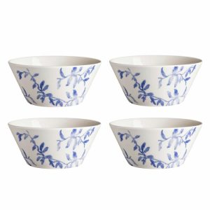 Havspil Bowl 60 Cl 4-Pack | Tableware Breakfast Bowls Bowls & Serving Dishes Blue-white