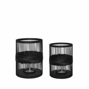 Hexa Lanterns 2-Pack | Home Accessories Tea Light Holders, Lanterns & Candle Dishes Candle Holders black