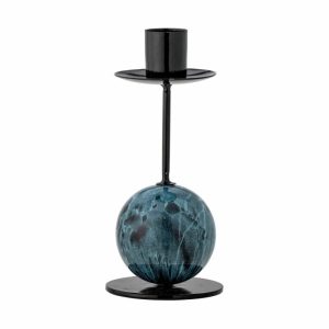 Jayda Candleholder Ø7X15 Cm | Home Accessories Tea Light Holders, Lanterns & Candle Dishes Candle Holders Blue-iron