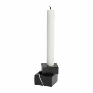 Jeu De Dés 1 Candle Holder Marble | Home Accessories Candle Holders Candle Holders black