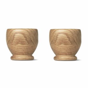 Kay Bojesen Egg Cup Oak 2-Pack | Tableware Egg Cups Bowls & Serving Dishes Egg Cups