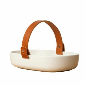 Koppa Serving Bowl With Leather Strap | Tableware Serving Bowls Bowls & Serving Dishes Serving Bowls