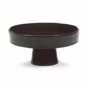 La Mère Deep Saucer On Foot L Ø25 Cm | Tableware Serving Platters & Dishes Bowls & Serving Dishes Ebony