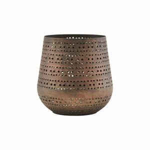 Lantern Ø12 Cm | Home Accessories Tea Light Holders, Lanterns & Candle Dishes Candle Holders Brown