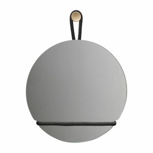 Lasso Mirror Round | Home Accessories Round Mirrors Home Accessories Clear-black