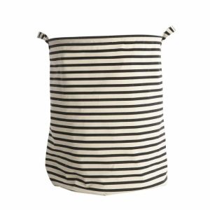 Laundry Bag Stripes | Home Accessories Laundry Baskets Bathroom Accessories black-white