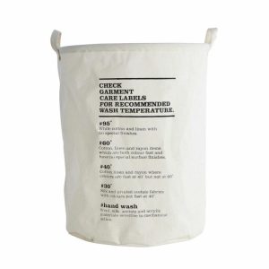 Laundry Bag Wash Instructions | Home Accessories Laundry Baskets Bathroom Accessories black-white